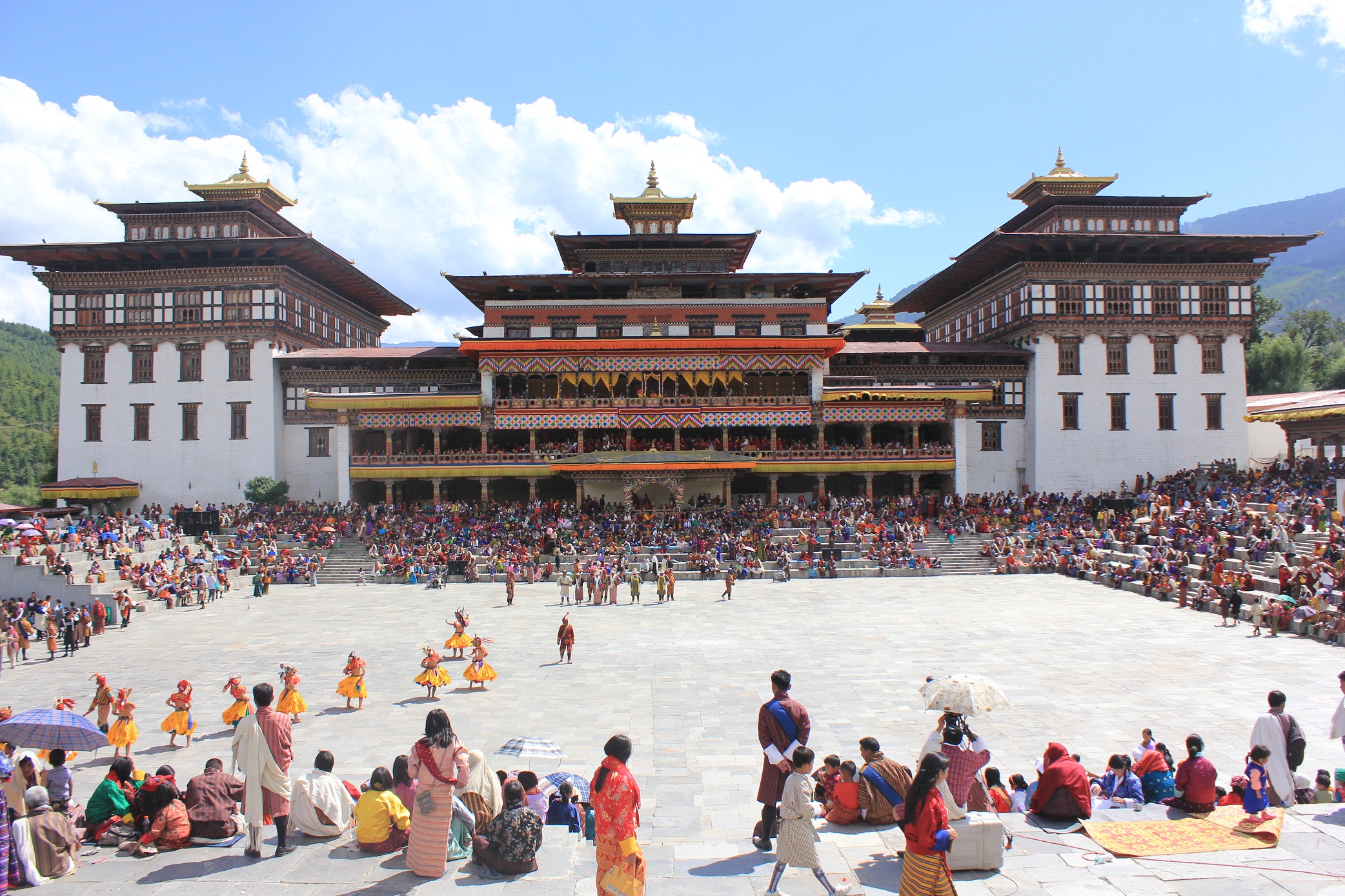 People-gathered-to-watch-masked-dances-and-get-blessings-at-the-annual-Thimphu-festival