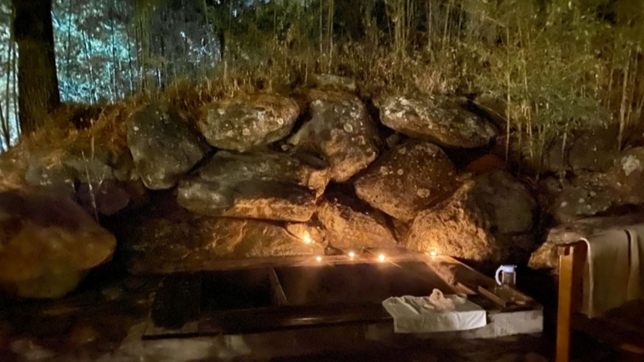 Hot-stone bath in Bhutan