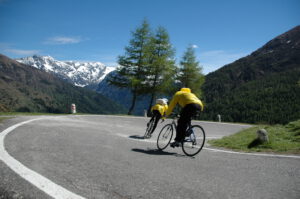 Downhill,Bike,Between,Mountain,Roads