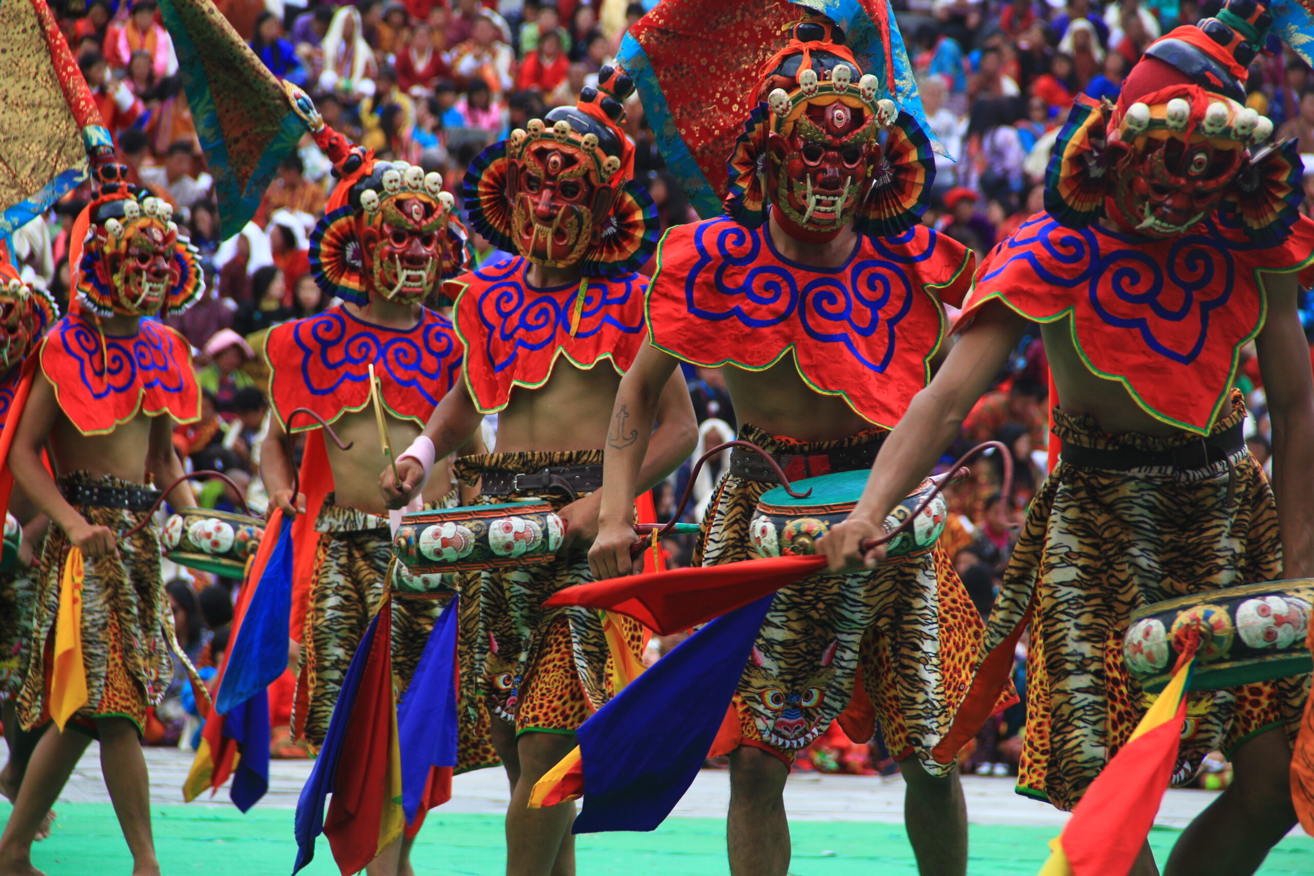 MasK dance at Tshechu